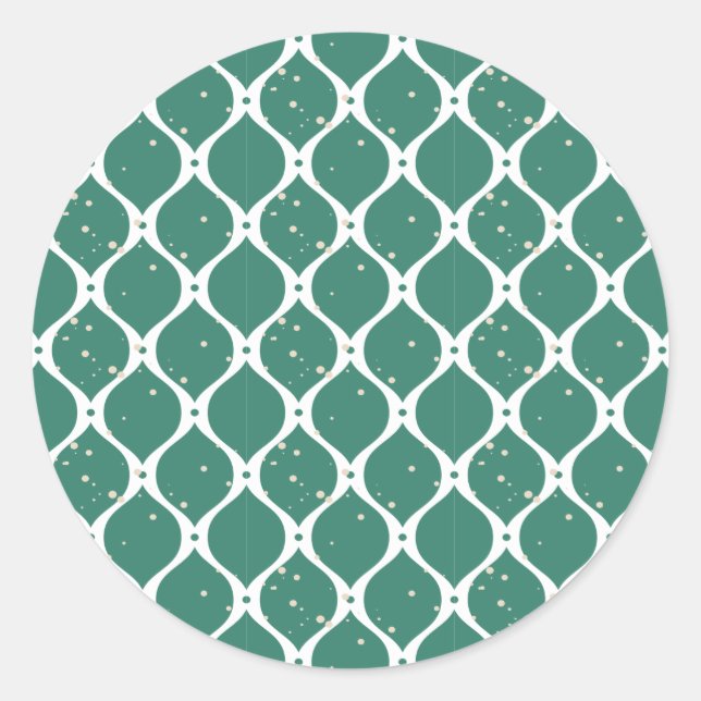 Sticker Rond Motif de Noël 119 (Devant)