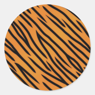 Sticker Rond Motif de Tiger Stripe