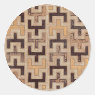 Sticker Rond Motif décoratif africain en tissu boueux