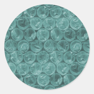 Sticker Rond Motif d'enveloppement de bulle turquoise