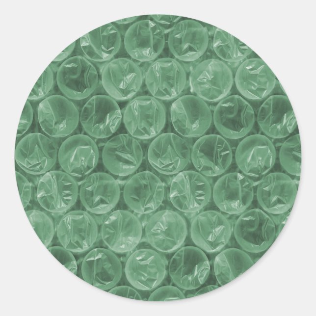 Sticker Rond Motif d'enveloppement de bulle verte (Devant)