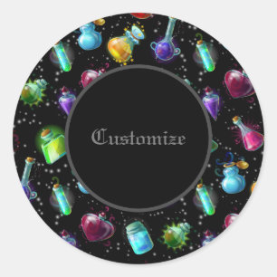 Sticker Rond Motif des potions magiques