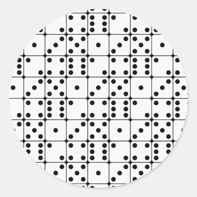 STICKER ROND MOTIF DICE (Devant)