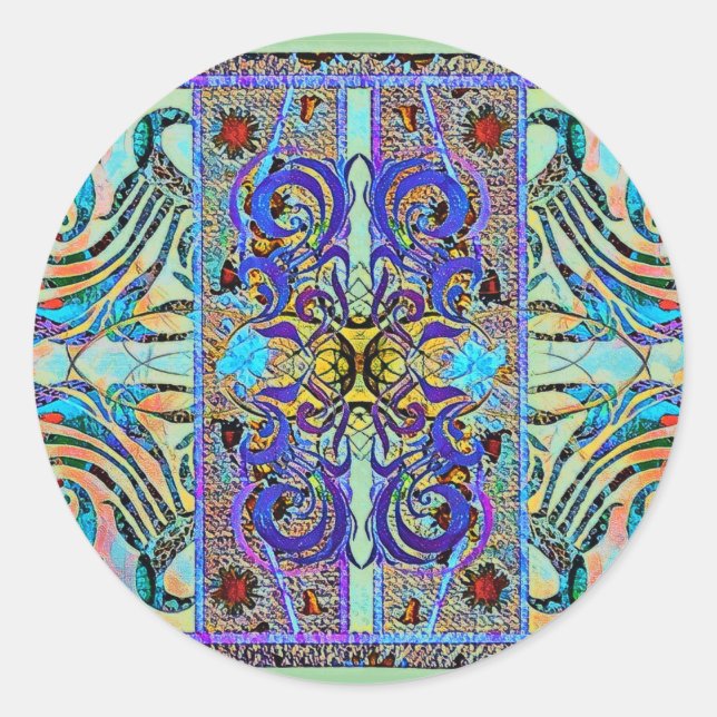 Sticker Rond Motif élégant 57793 (Devant)