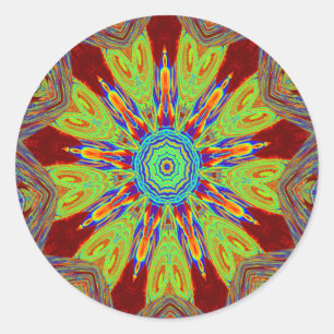 Sticker Rond Motif ethnique d'Asie africaine