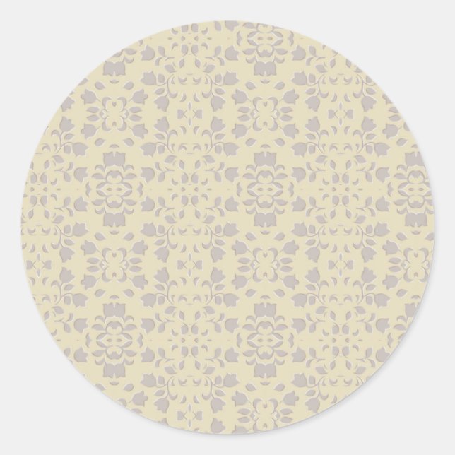 Sticker Rond Motif floral embouti (Devant)