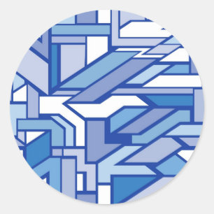 Sticker Rond Motif géométrique 2