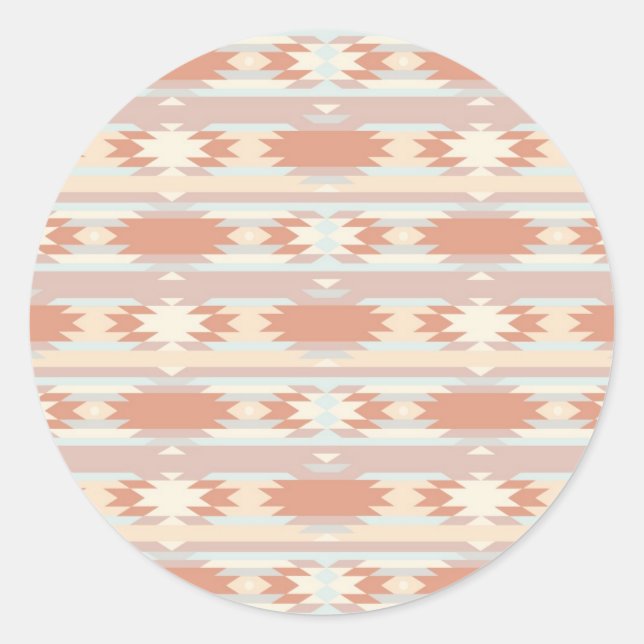 Sticker Rond Motif géométrique de style aztèque 3 (Devant)