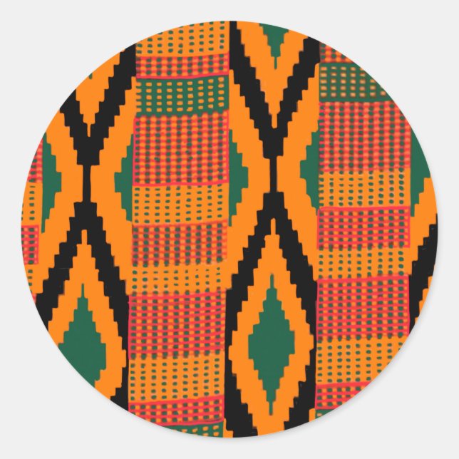 Sticker Rond Motif Kente (Devant)