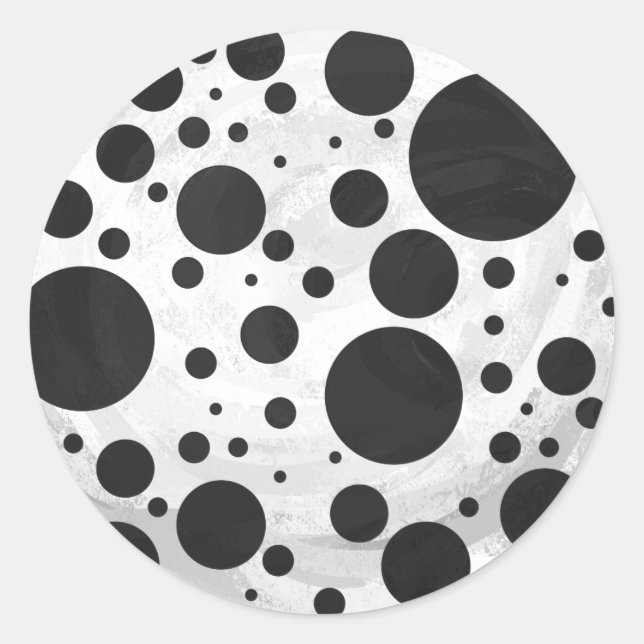 Sticker Rond Motif Kohl Black Polka (Devant)