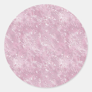 Sticker Rond Motif Moire en Soie Marbrée en Rose Poussiéreux