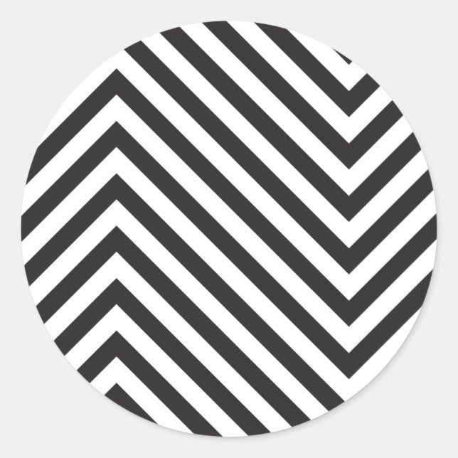 Sticker Rond Motif noir et blanc rétro (Devant)