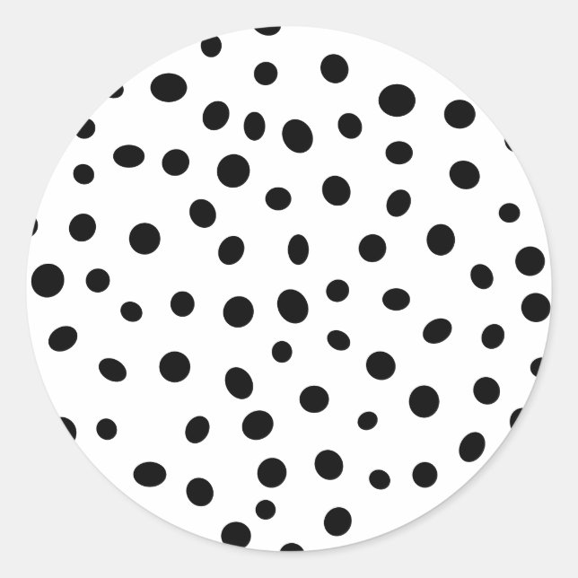 Sticker Rond Motif Polka Abstrait (Devant)
