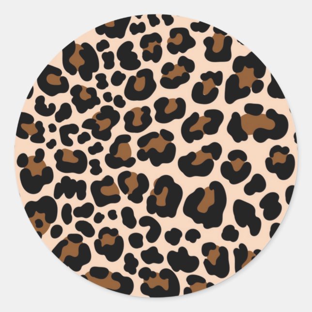 Sticker Rond motif poster de animal (Devant)