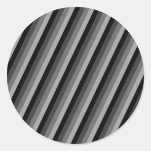 Sticker Rond Motif rayé gris