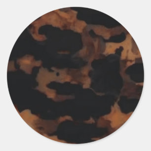 Sticker Rond Motif sans fil Tortoiseshell, Chic TortoiseShell