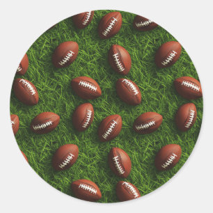 Sticker Rond Motif sportif américain de football