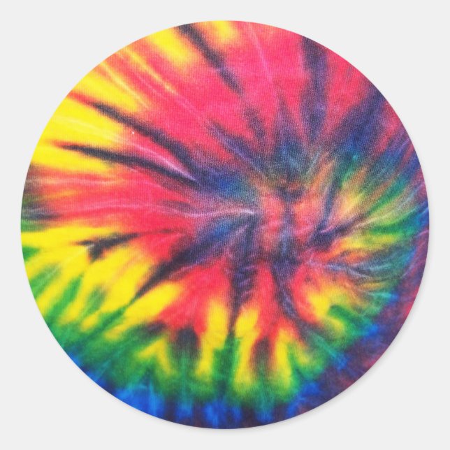 Sticker Rond Motif Tie-Dyed (Devant)