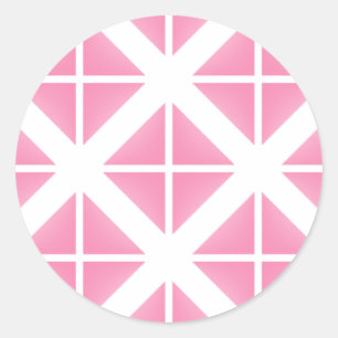 Sticker Rond Motif triangle rose tendance