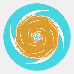Sticker Rond Motif Twirl du sud-ouest