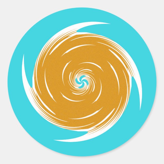Sticker Rond Motif Twirl du sud-ouest (Devant)