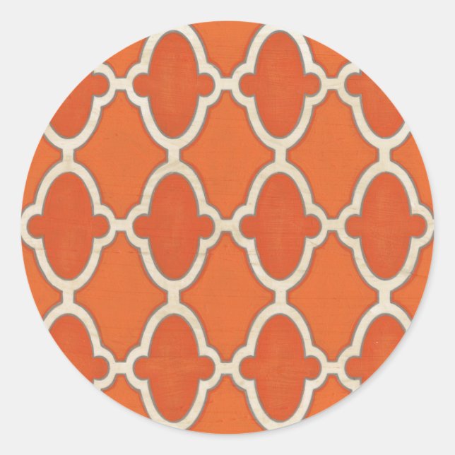 Sticker Rond Motifs du marché III (Devant)