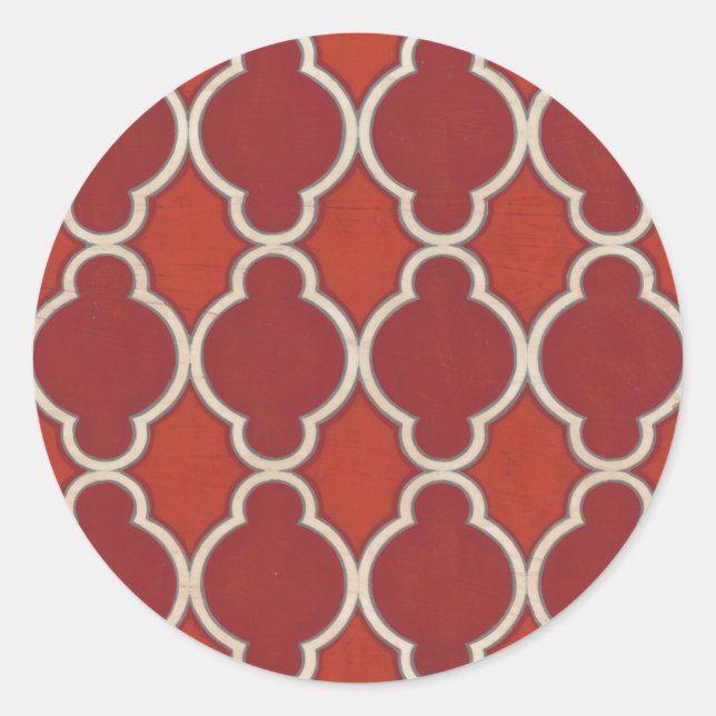 Sticker Rond Motifs du marché VII (Devant)