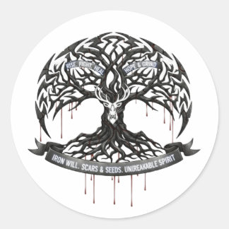 Sticker Rond Motivational Hope & Strength Round Stocker 