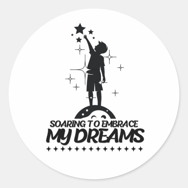 Sticker Rond Motivational quote design (Devant)