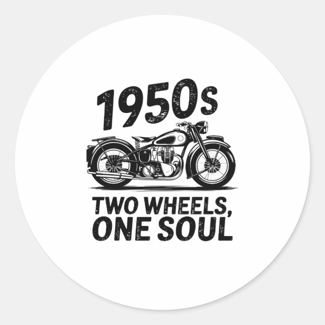 Sticker Rond Moto à deux roues, à une âme (Devant)