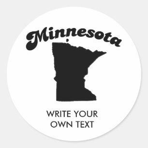 STICKER ROND MOTO DE L'ÉTAT DU MINNESOTA T-SHIRT