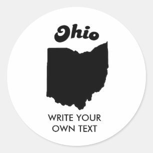 STICKER ROND MOTO DE L'ÉTAT OHIO T-SHIRT