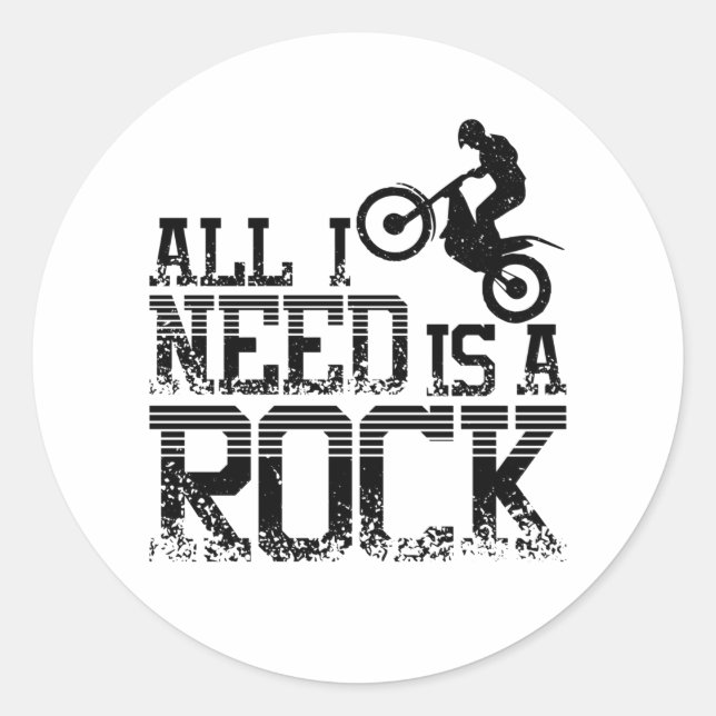 Sticker Rond Moto d'essai Rock (Devant)