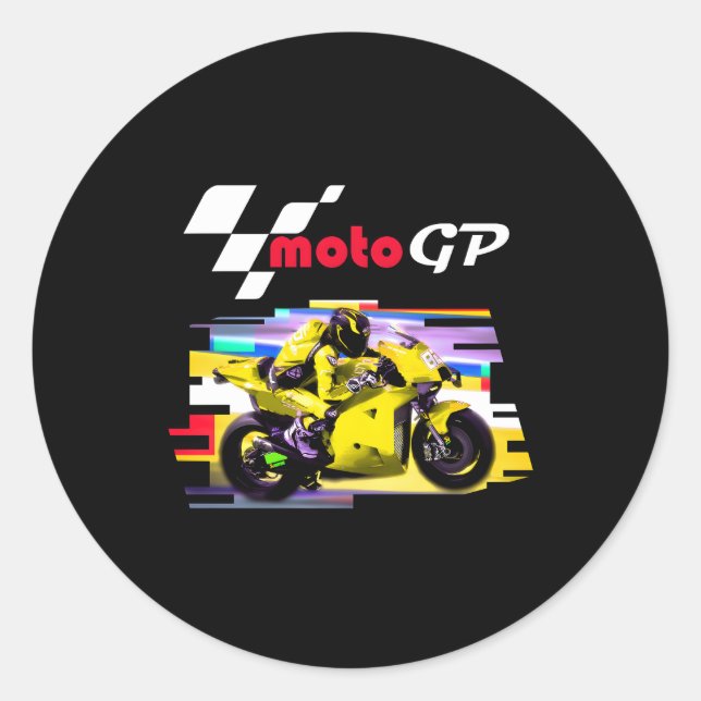 Sticker Rond Moto Gp Super Vélos Grand Prix Moto Racing M (Devant)