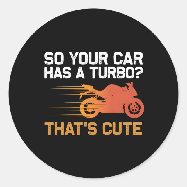 Sticker Rond Moto moto moto (Devant)