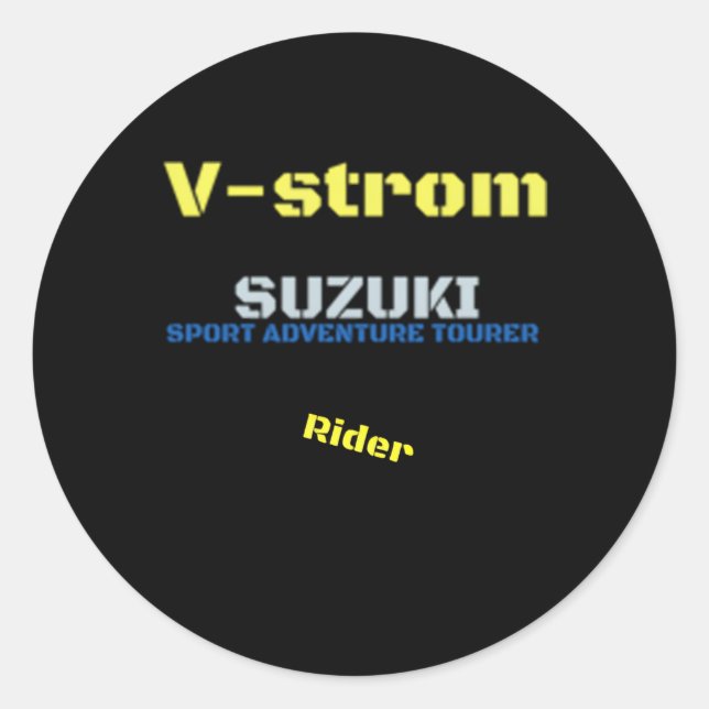 Sticker Rond Moto V-Strom (Devant)