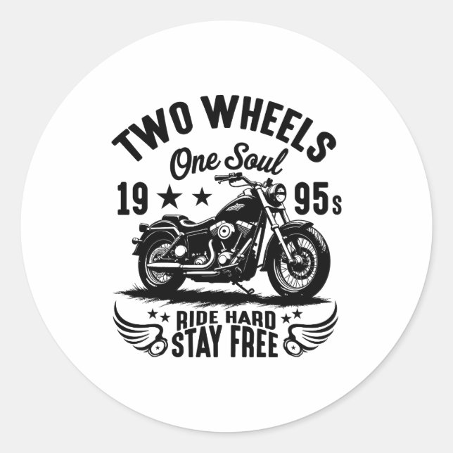 Sticker Rond Moto Vintage 1995 (Devant)