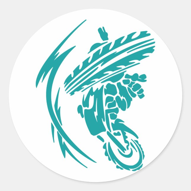 Sticker Rond Motocross (Devant)