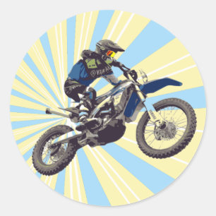 Sticker Rond Motocross