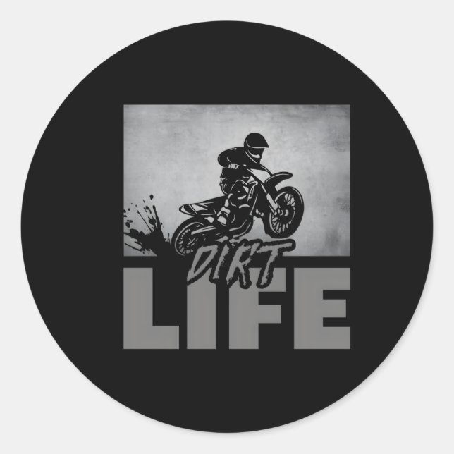 Sticker Rond Motocross Dirt Bike Motocross Dirt (Devant)