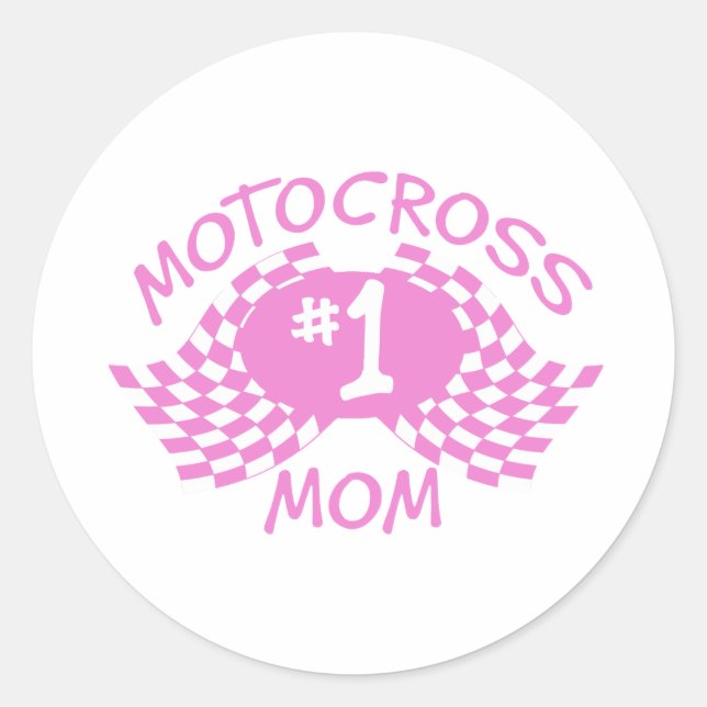 Sticker Rond Motocross Maman (Devant)