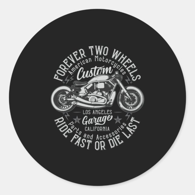Sticker Rond Motocycles Bobber (Devant)