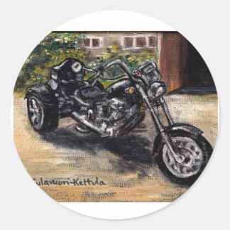 Sticker Rond Motocyclette