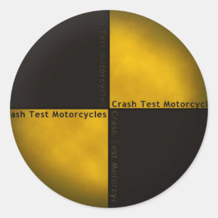 Sticker Rond Motocyclettes de test d'écrasement