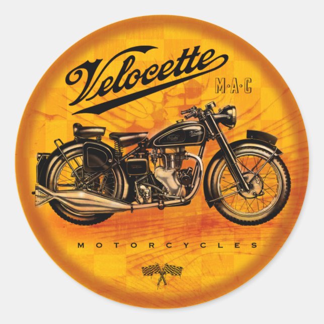 Sticker Rond motocyclettes velocette (Devant)
