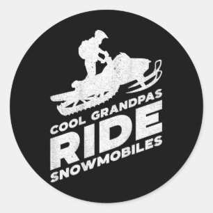 Sticker Rond Motoneige cool Grandpas - Motoneige Motoneige ( Su