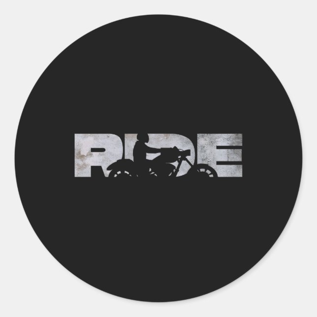 Sticker Rond Motorcycle (Devant)