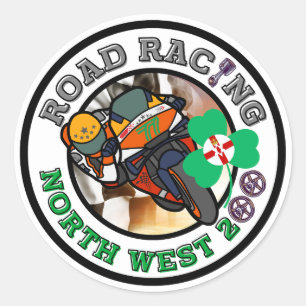 Sticker Rond Motorcycle Road Racing - North West 2000