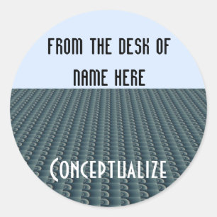 Sticker Rond Mots clés de nom Office moderne