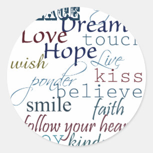 Sticker Rond Mots d'inspiration